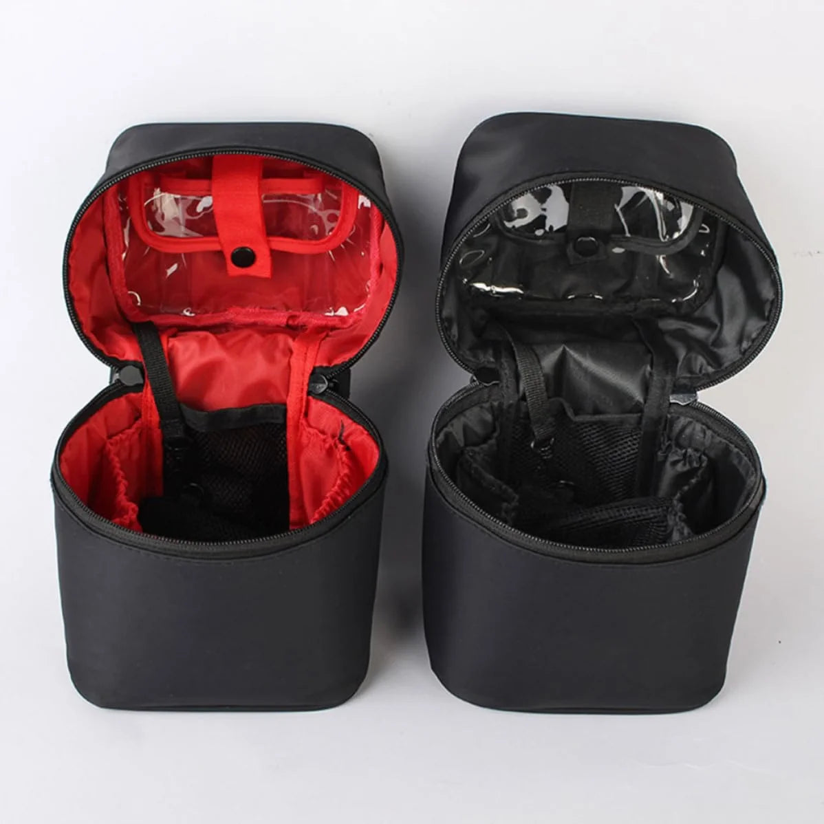 Toiletry Bag – Waterproof Nylon with Top Handle, Black – image 4