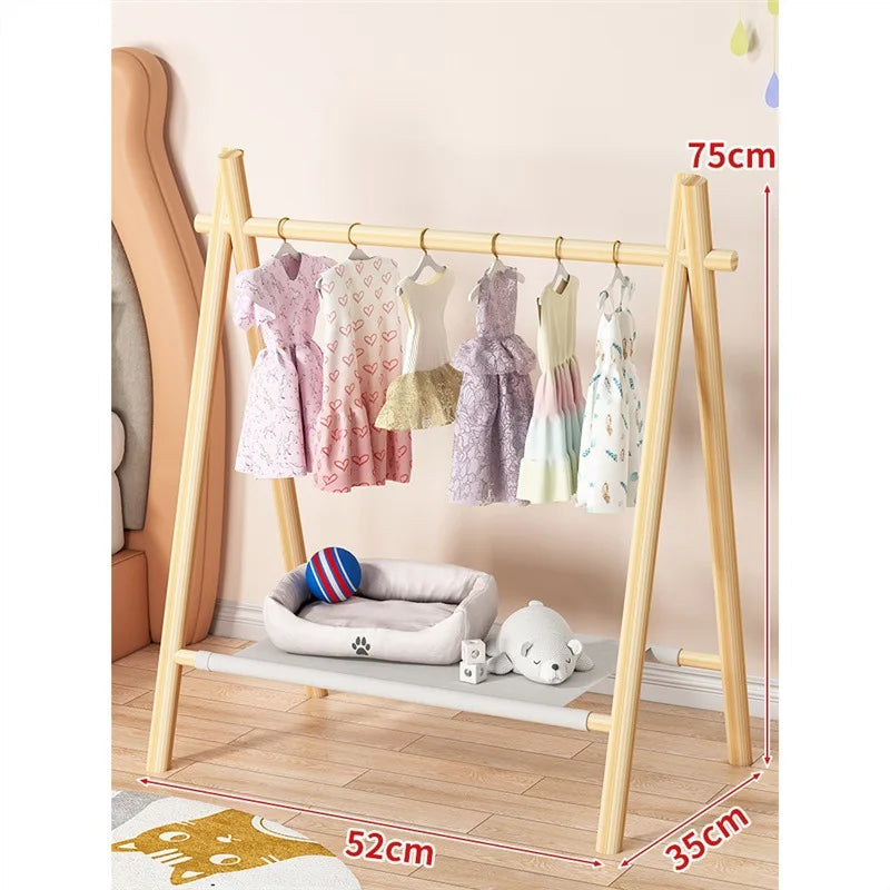 Dog Clothing Rack, Wooden Pet Wardrobe for Small Dogs and Cats – image 2