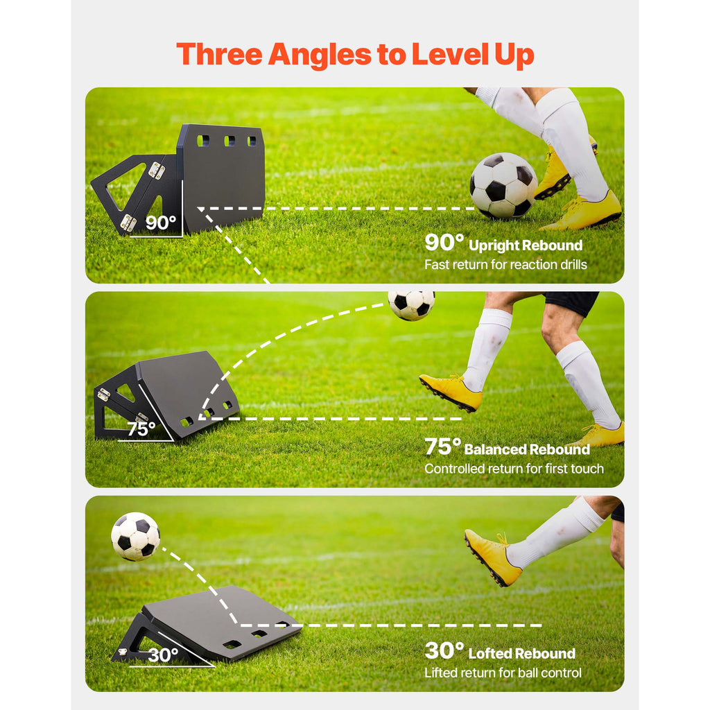 Portable Soccer Rebounder Board, 40 x 12 in, 3 Angles – image 3