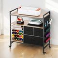 Rolling Craft Cart Storage Table with 20 Vinyl Roll Holders – image 1