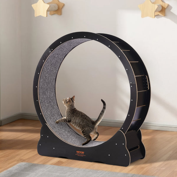 Cat Exercise Wheel 43 in, Silent Wooden Cat Treadmill for Indoor Cats – image 1
