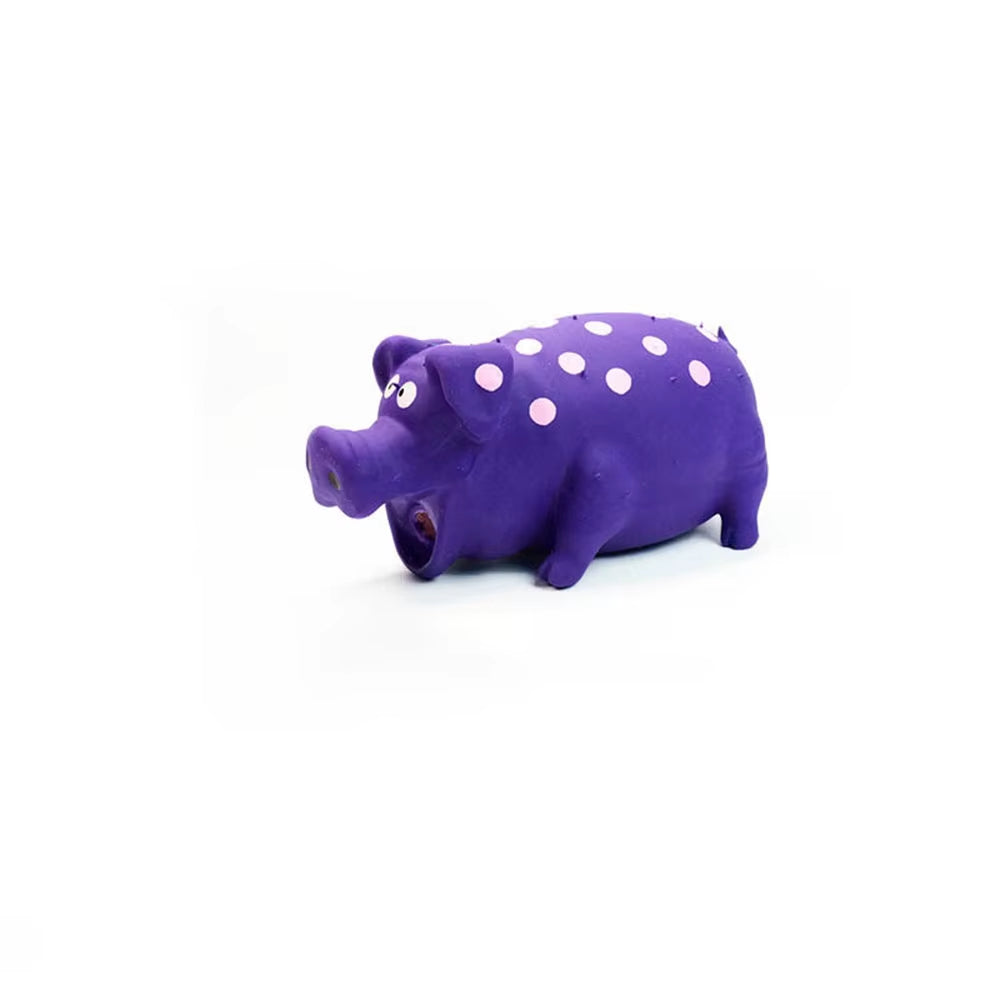 Squeaky Latex Pig Dog Toy – Spotted Chew Toy for Dogs – image 5