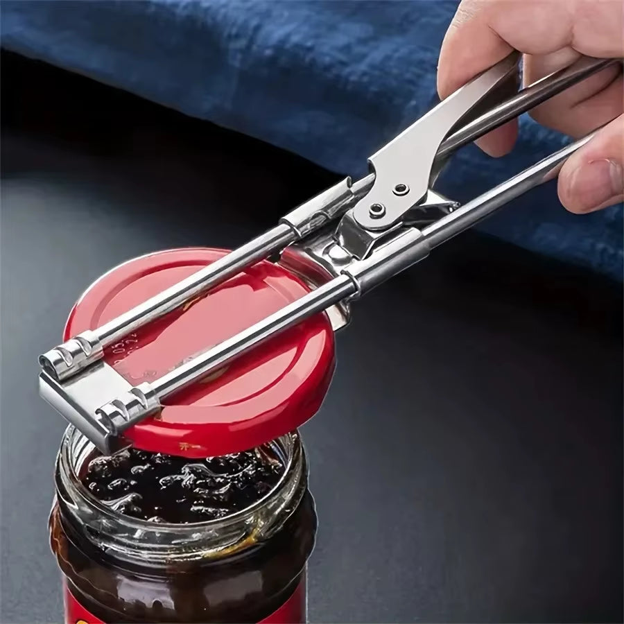 Adjustable Jar and Bottle Opener, Stainless Steel Lid Remover – image 2