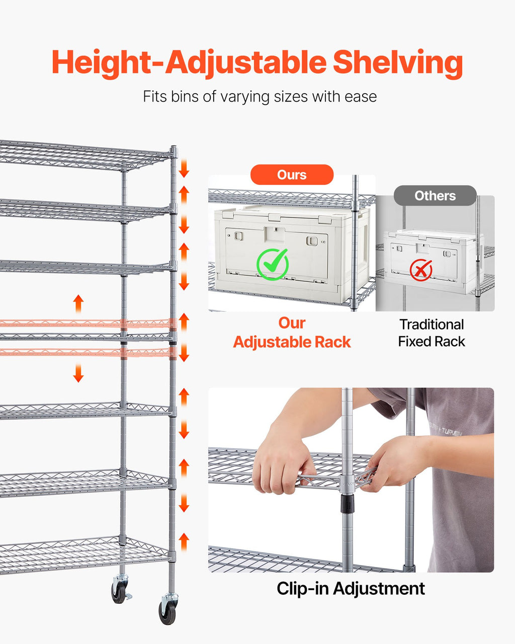 Rolling Bin Storage Rack 7-Tier with 22 Bins, 800 lb Steel Frame – image 4