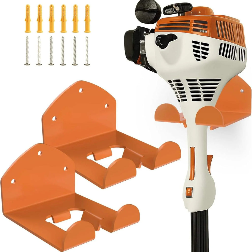 String Trimmer Wall Rack, 8 in Heavy Duty Steel Garage Hanger – image 2