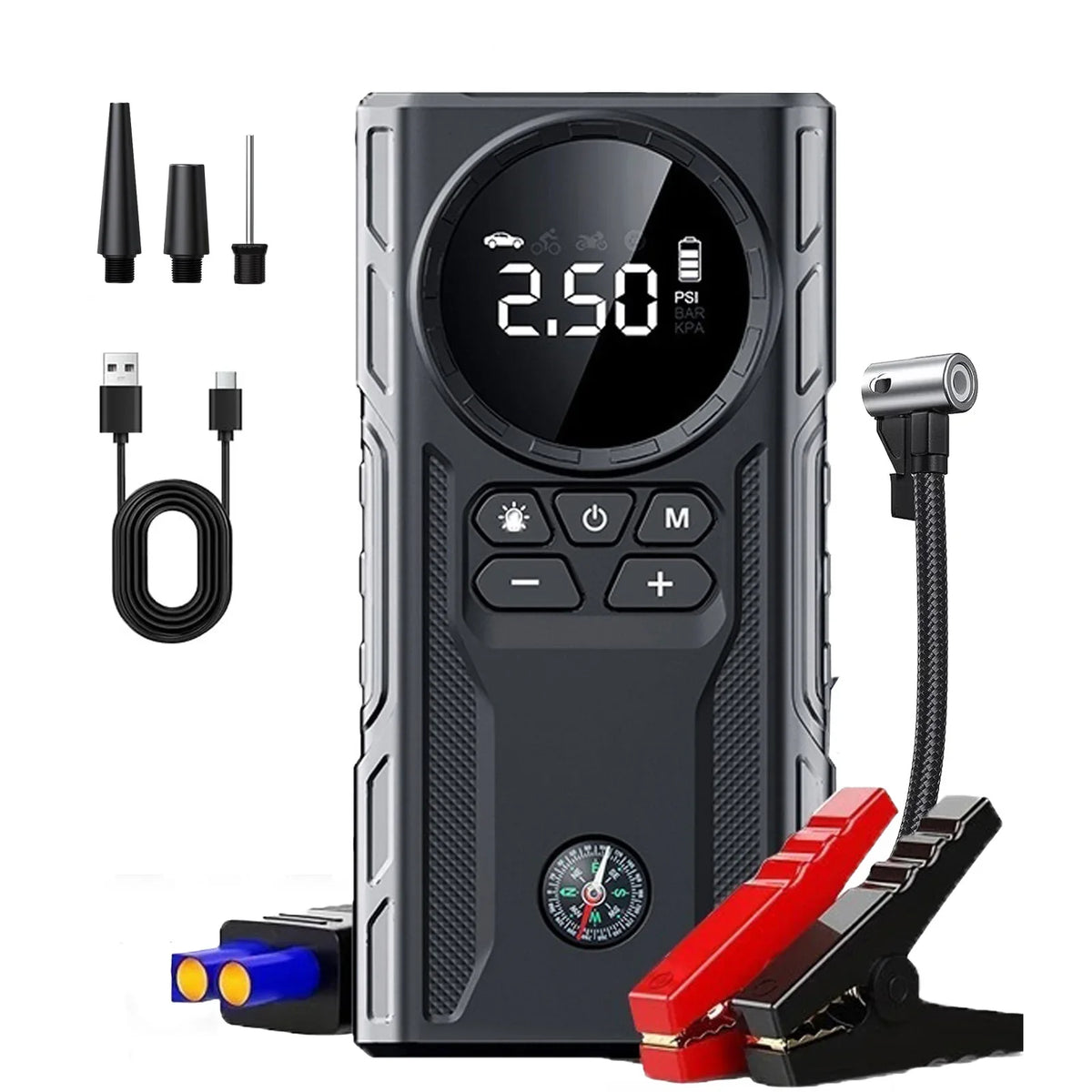 Jump Starter with Air Compressor 4000A 150PSI Portable
