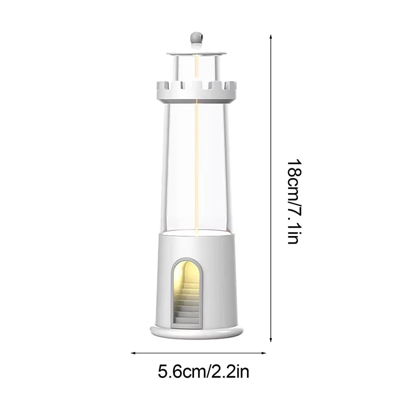 Lighthouse Moon Projection Lamp - Bluetooth Speaker Night Light with Remote
