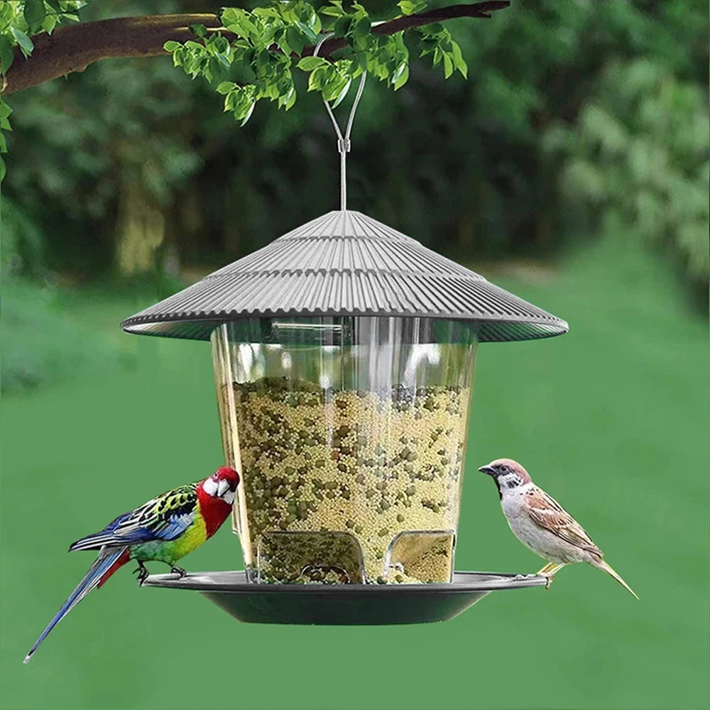 Hanging Bird Feeder Gazebo - 2.6 lb Capacity Wild Bird Seed Feeder – image 2