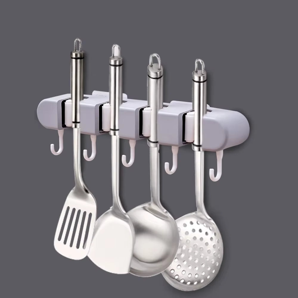 Self-Adhesive Wall Mop & Broom Organizer Rack – image 3