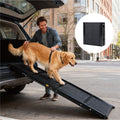 Dog Ramp for Car 71 x 19.3 in, Four-Fold Aluminum with Rug Surface – image 1