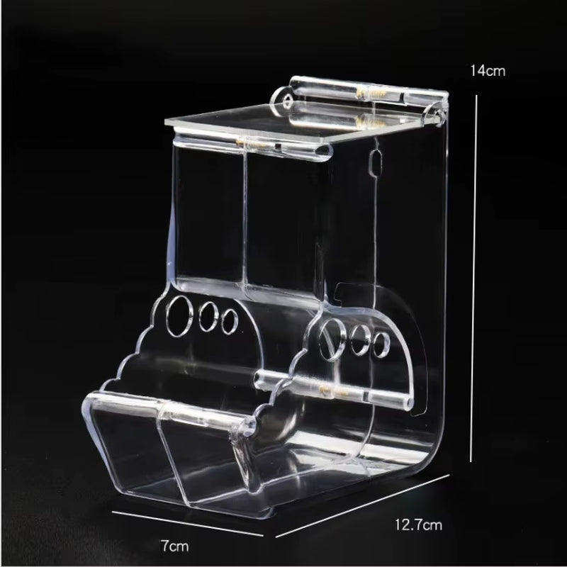 Hamster Feeder, Clear Hanging Food Dispenser for Small Pet Cages – image 8