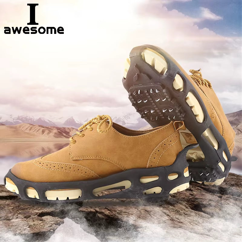 Snow Crampons for Shoes - 24-Spike Anti-Slip Ice Traction Grips
