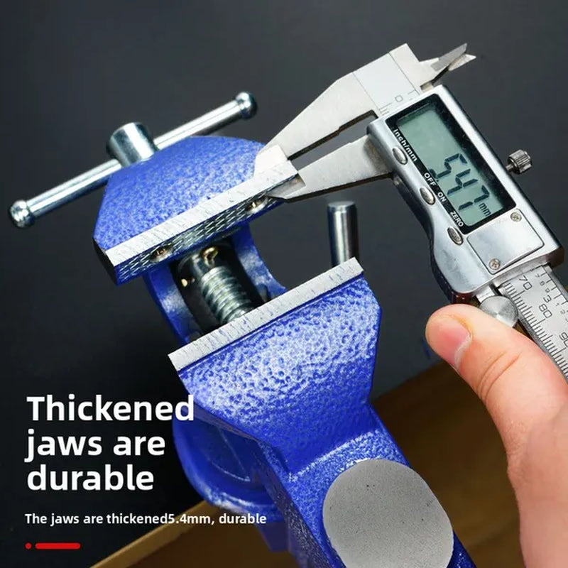 Cast Steel Swivel Bench Vise, 70mm Jaw Clamp-On Table Vise – image 6
