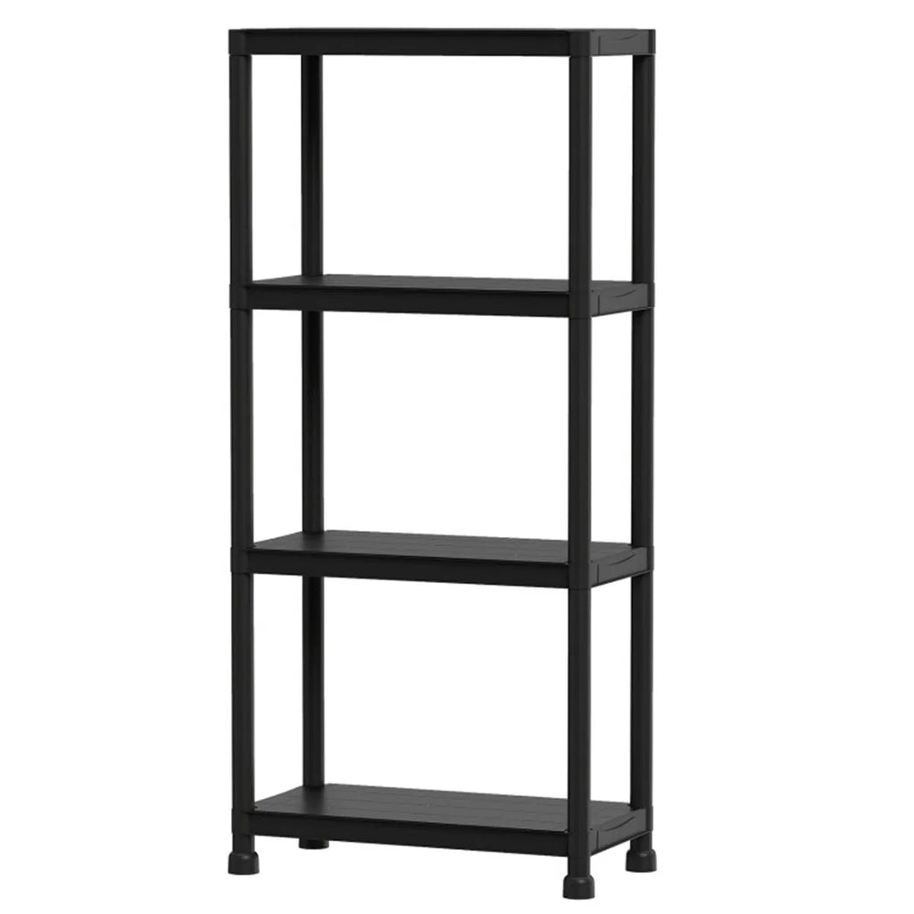 4-Tier Garage Storage Shelf, Tool-Free Plastic Shelving 400 lb – image 3