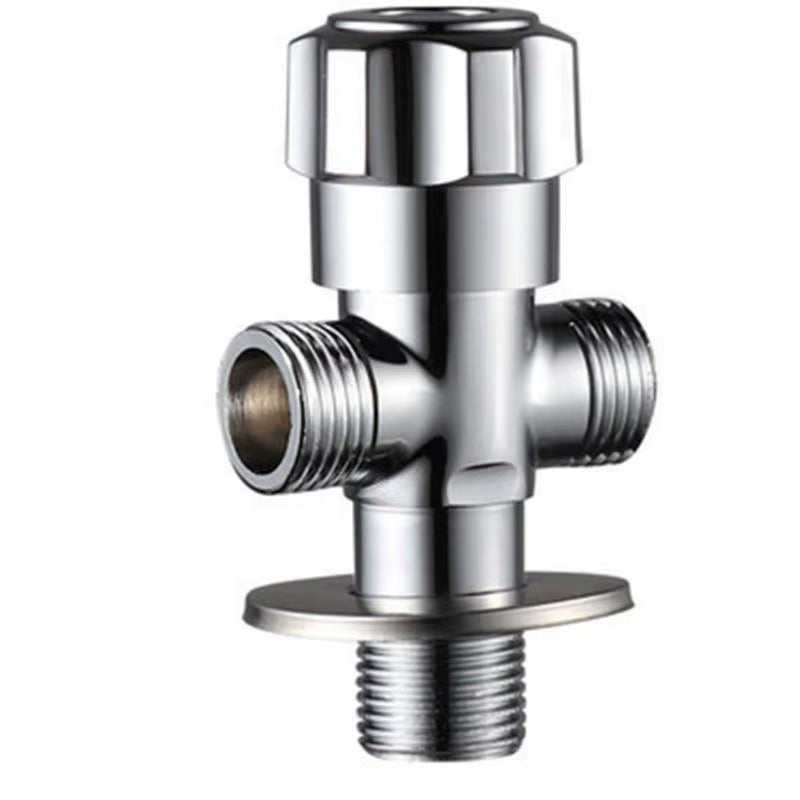 Plumbing Copper Double Outlet Angle Stop Valve G1/2
