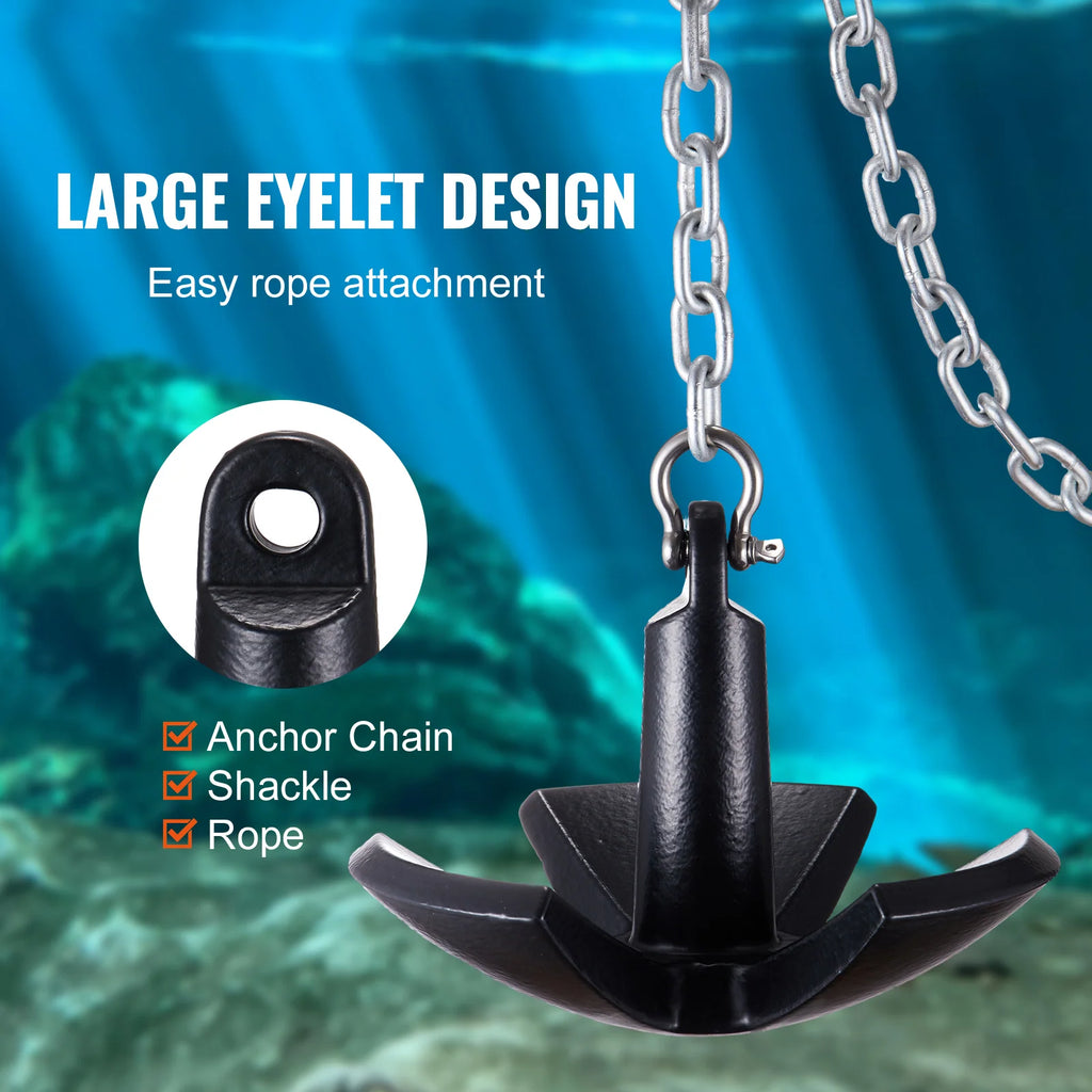 30 lb Vinyl-Coated Cast Iron River Anchor for Boats – image 4