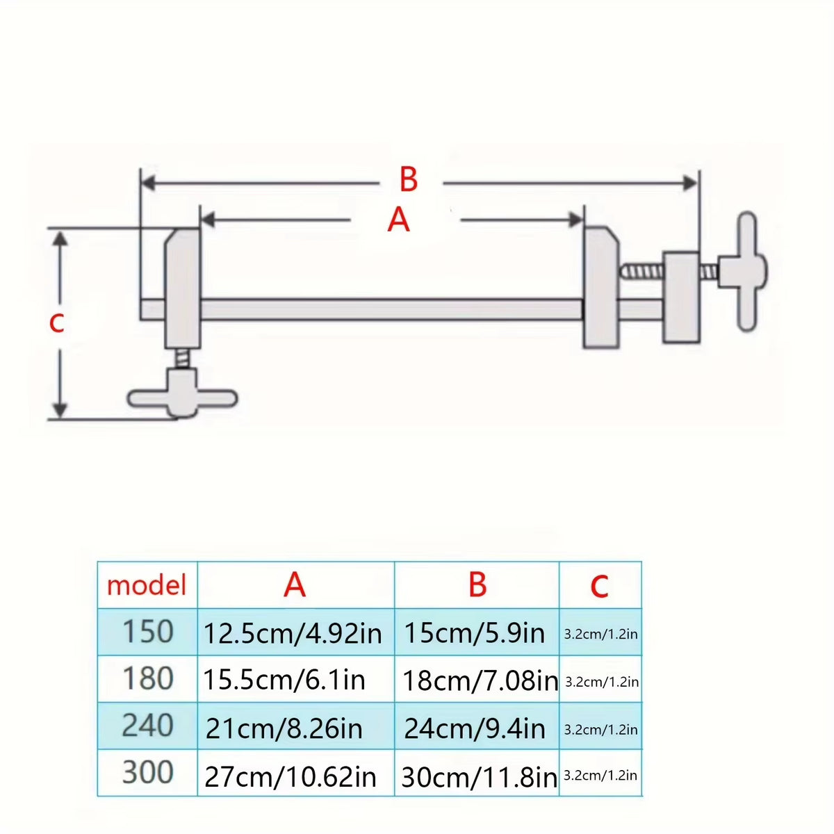 Parallel Wood Clamp - Brass Panel Glue-Up Clamp, 18/24/36cm – image 6