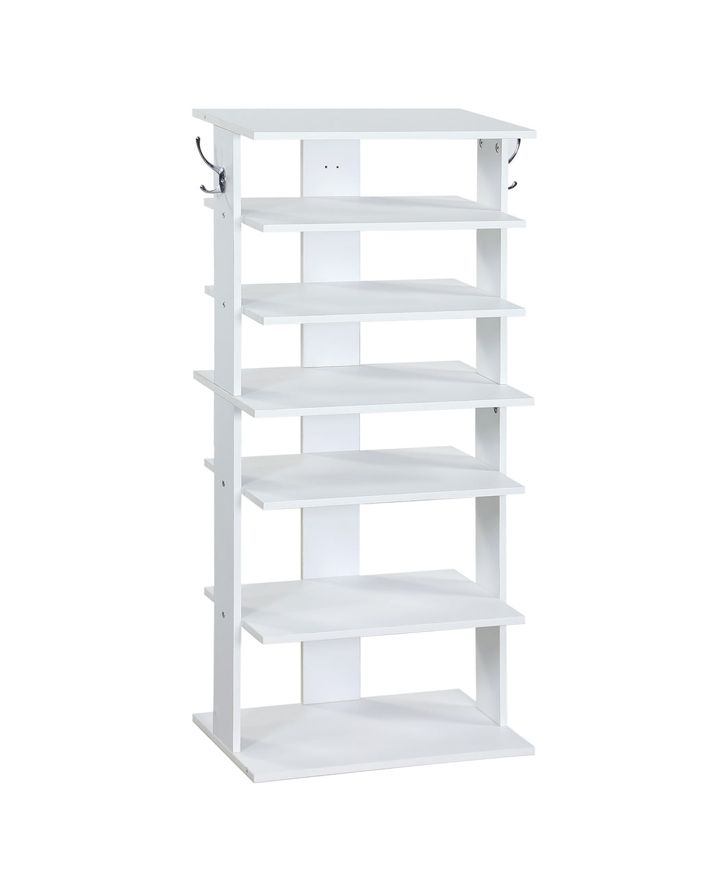 Shoe Rack 7-Tier Vertical with Hooks, Narrow Entryway Organizer – image 2