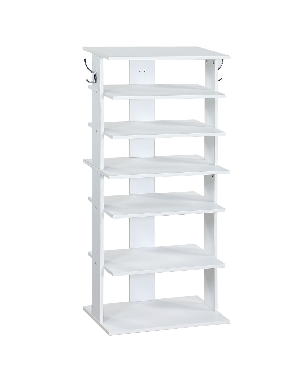 Shoe Rack 7-Tier Vertical with Hooks, Narrow Entryway Organizer – image 2