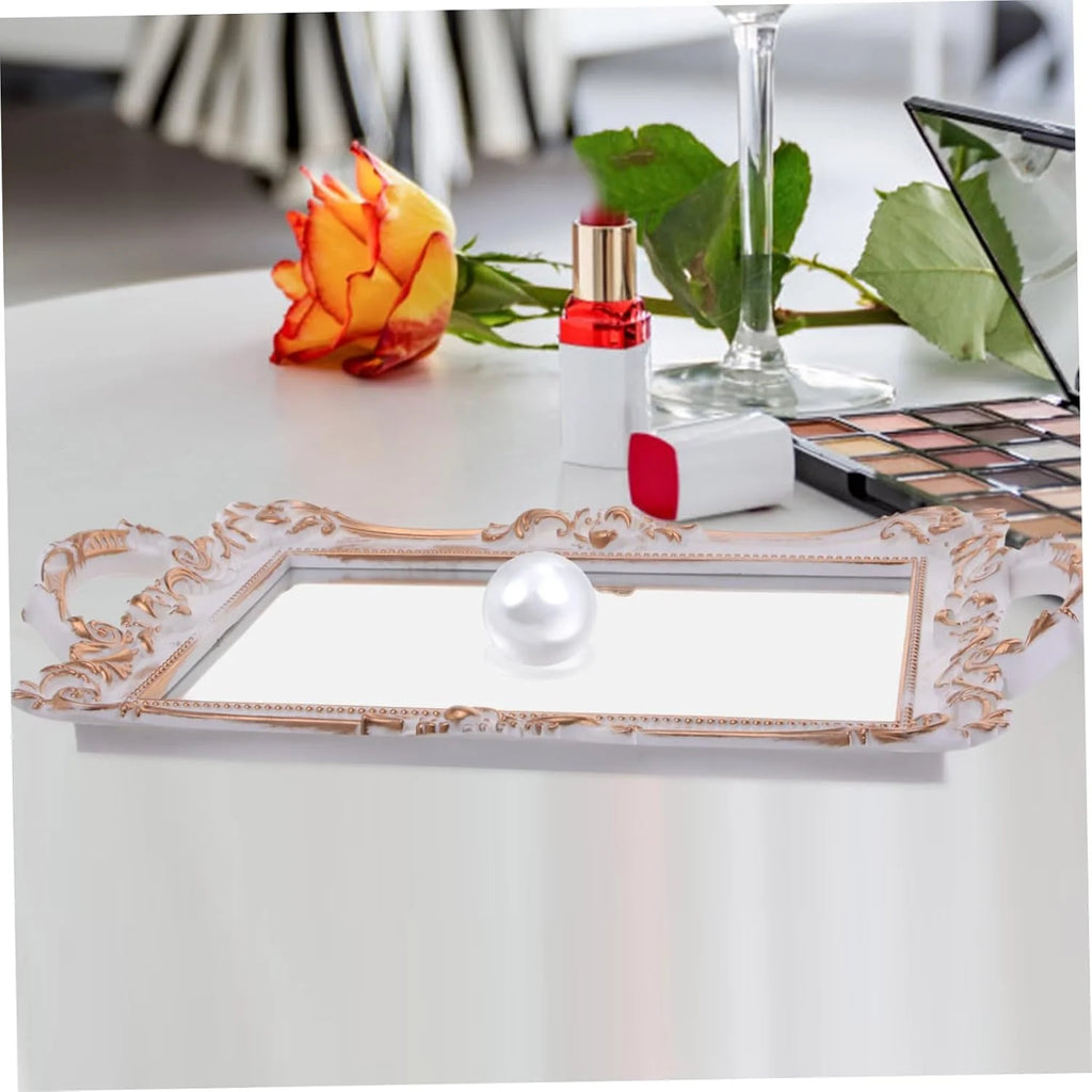Mirror Vanity Tray - Gold Perfume and Jewelry Display Tray – image 8