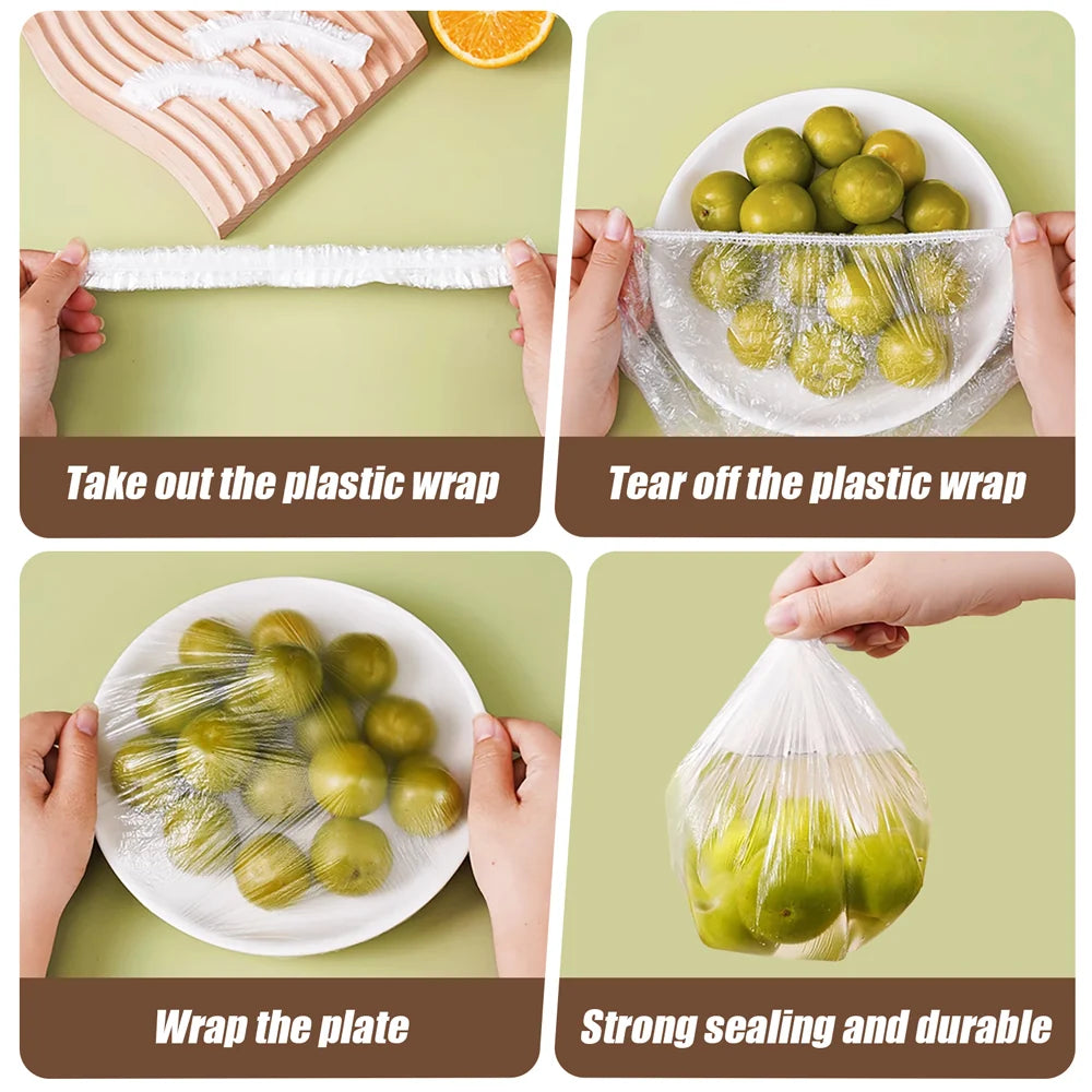 Elastic Bowl Covers 100-Pack - Reusable Stretch Food Storage Covers – image 6