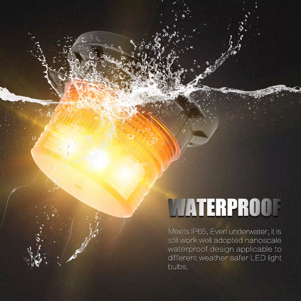 Trucking Amber Magnetic Strobe Beacon Light, 12V/24V Roof Warning – image 6