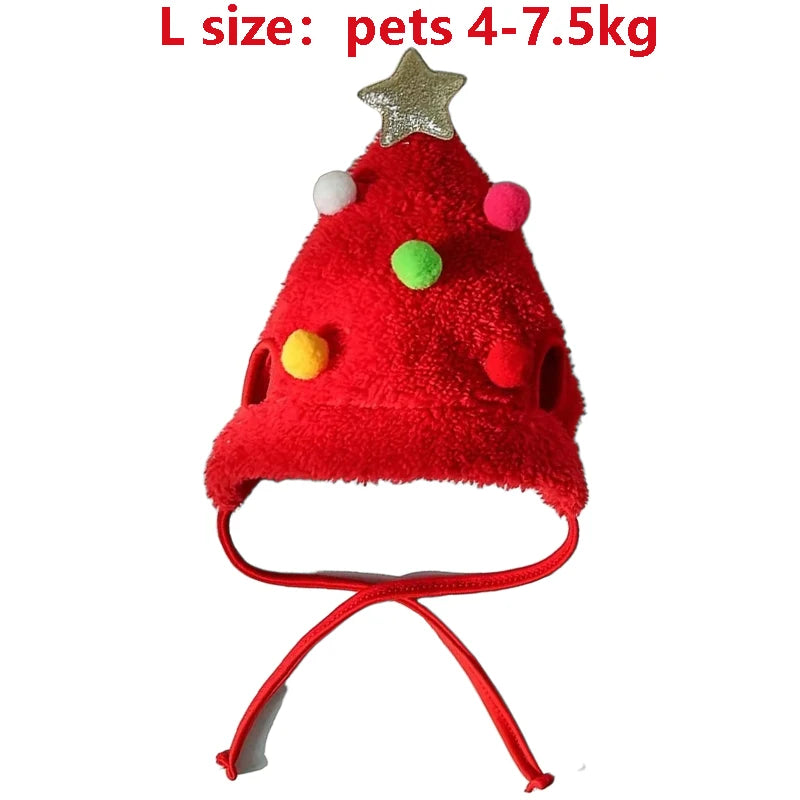 Christmas Pet Costume Set - Santa Hat & Scarf for Cats & Dogs