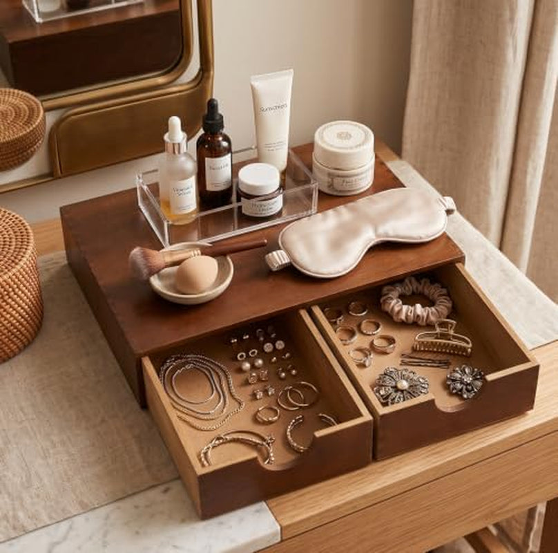 Coffee Pod Organizer, Wooden Coffee Maker Stand with Drawer – image 5