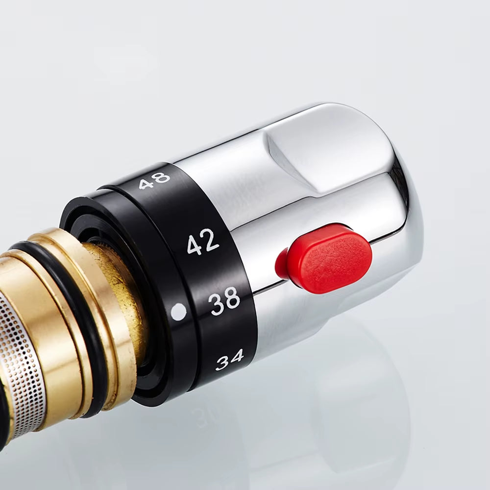 Thermostatic Mixing Valve Cartridge, Brass Anti-Scald Replacement – image 4