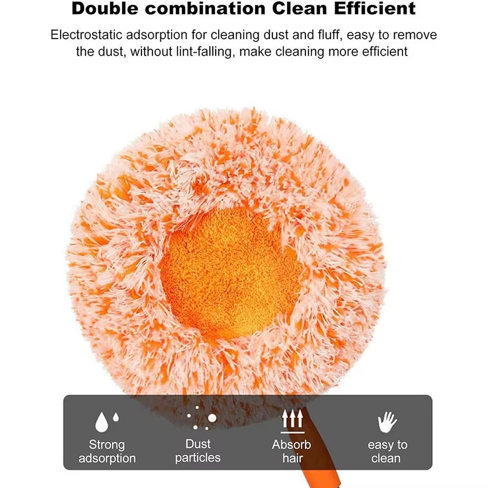 Microfiber Dust Mop Set – 360° Round Mop with 4 Pads – image 4