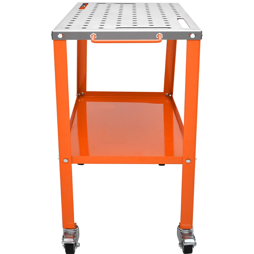 Welding Table on Wheels – 1200 lb Steel Workbench with Locking Casters – image 5