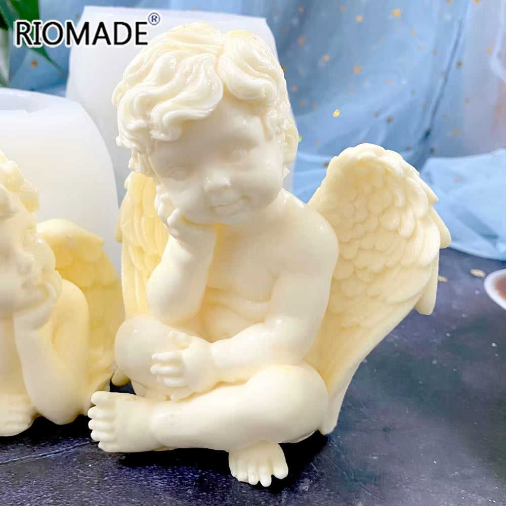 3D Angel Silicone Mold for Candles, Resin, Soap and Plaster – image 3