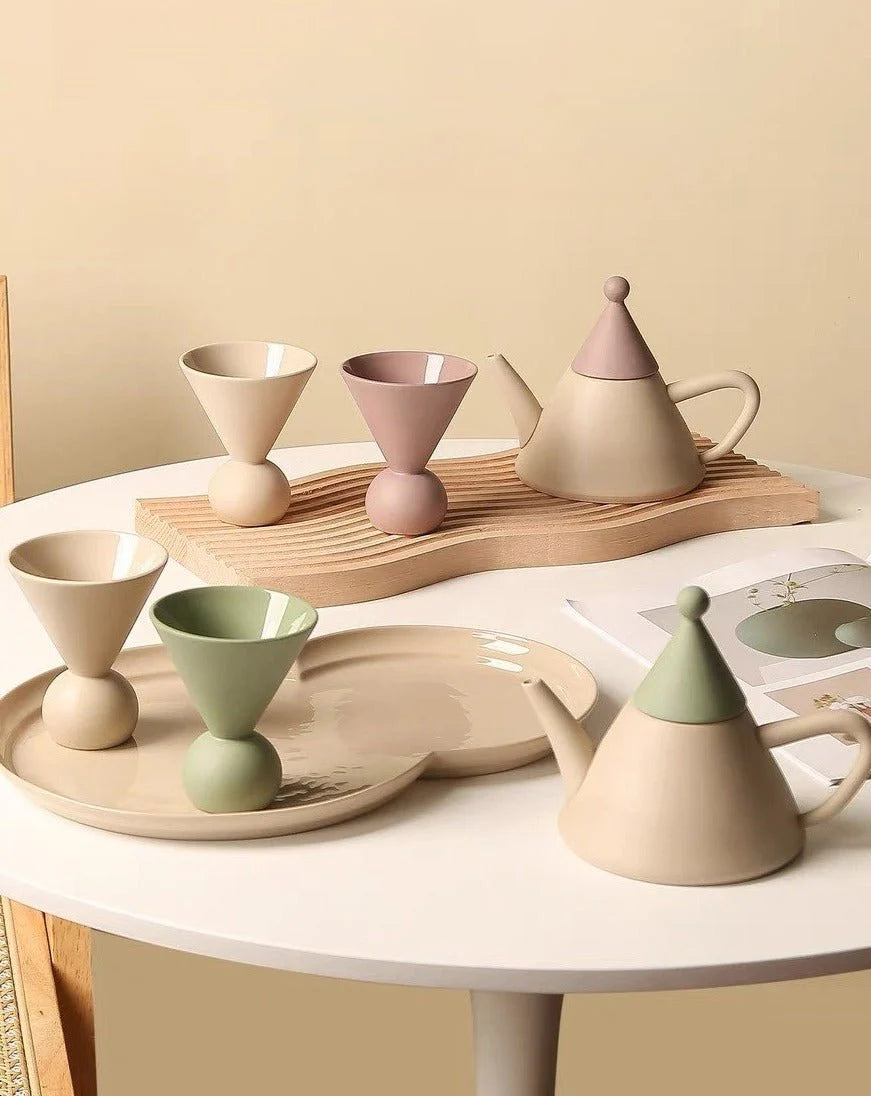 Handmade Ceramic Tea Set Gift Box, Teapot and 2 Cups – image 2