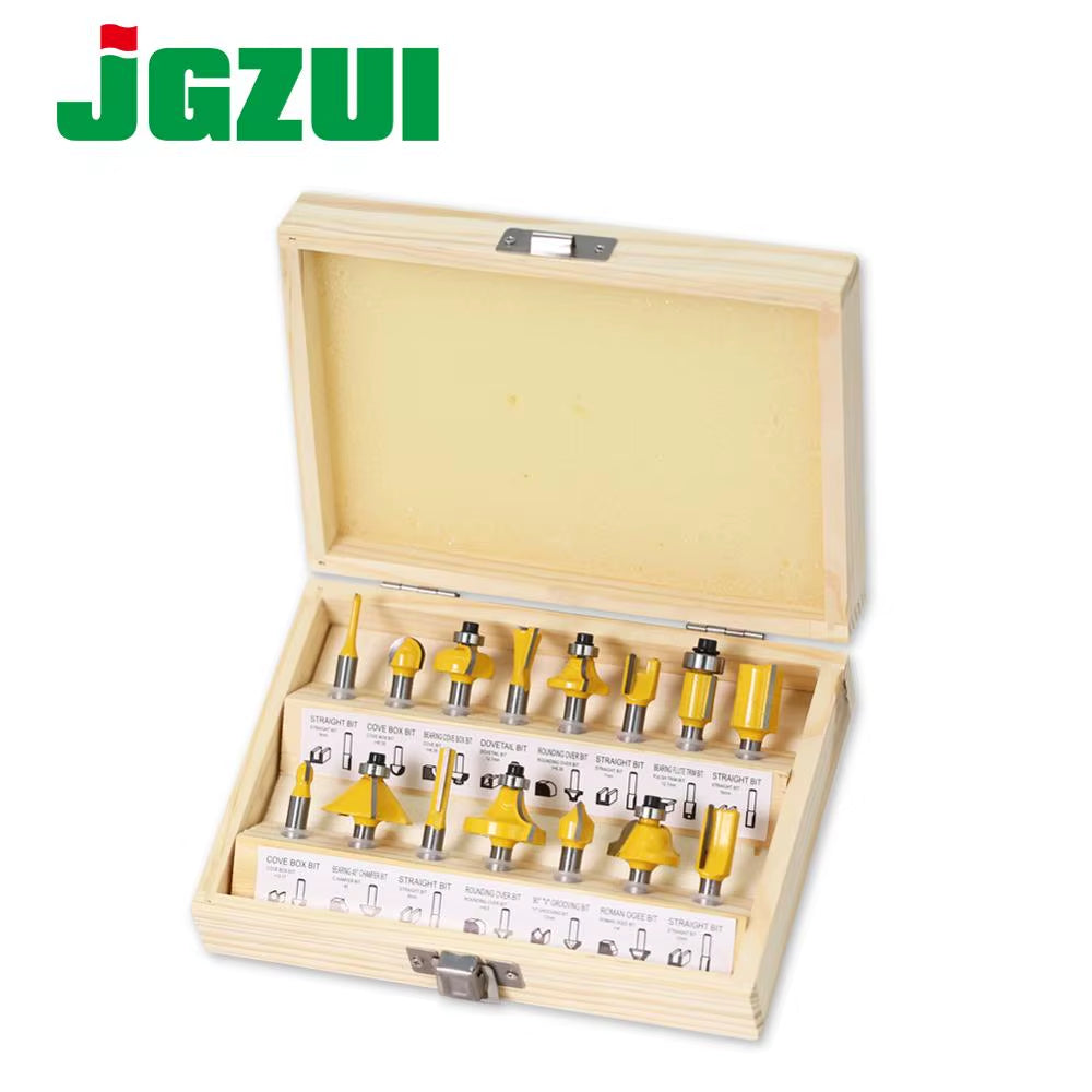 Router Bit Set 15-Piece, 1/4 in Shank Carbide Woodworking Router Bits – image 2