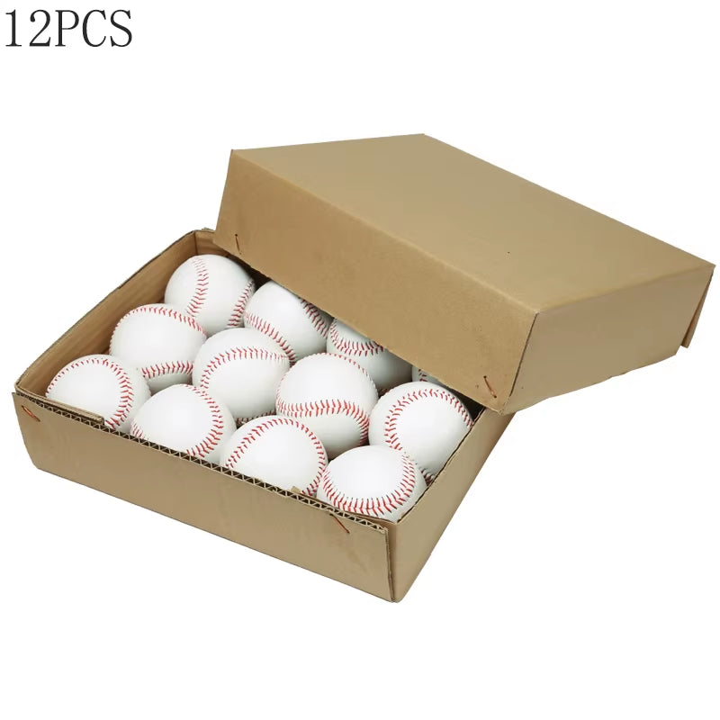9 Inch Practice Baseballs 12 Pack, Hard or Soft Training Balls – image 1