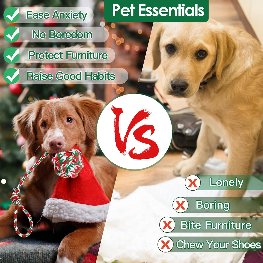 Christmas Dog Rope Toys 5 Pack Chew Toy Set for Puppies – image 6