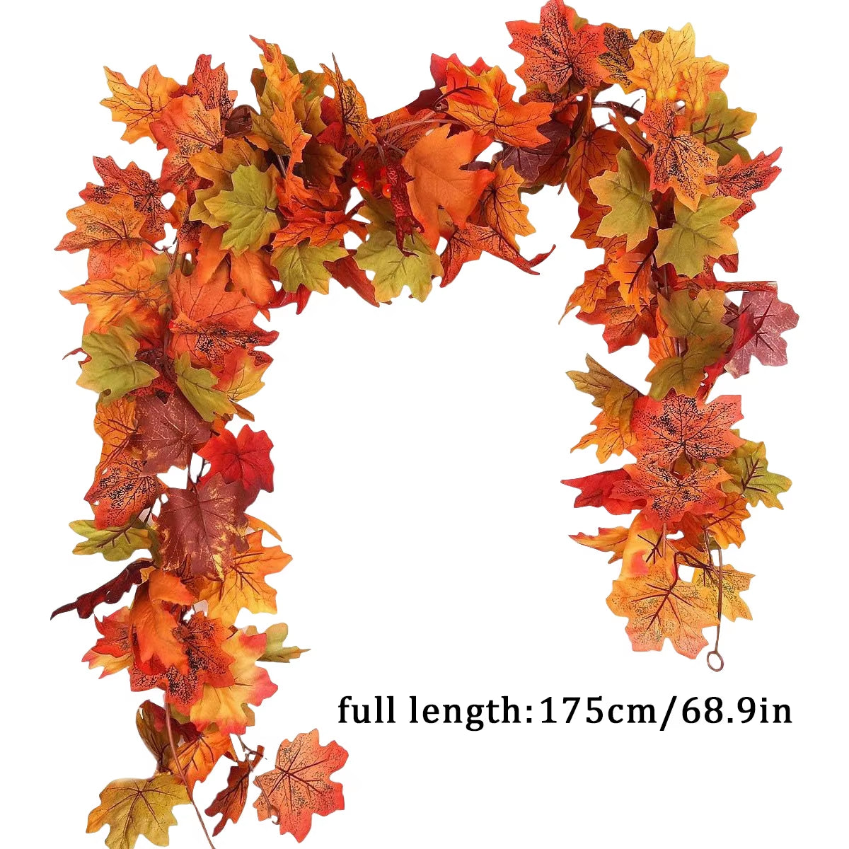 Fall Maple Leaf Garland 5.7ft - Artificial Autumn Vine, Thanksgiving