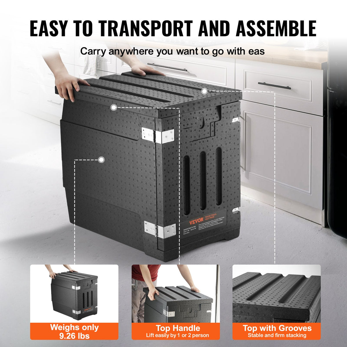 Insulated Food Pan Carrier 82 Qt, Front Loading Catering Hot Box – image 6