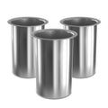 Utensil Holder Set – 3 Piece Stainless Steel Kitchen Canisters