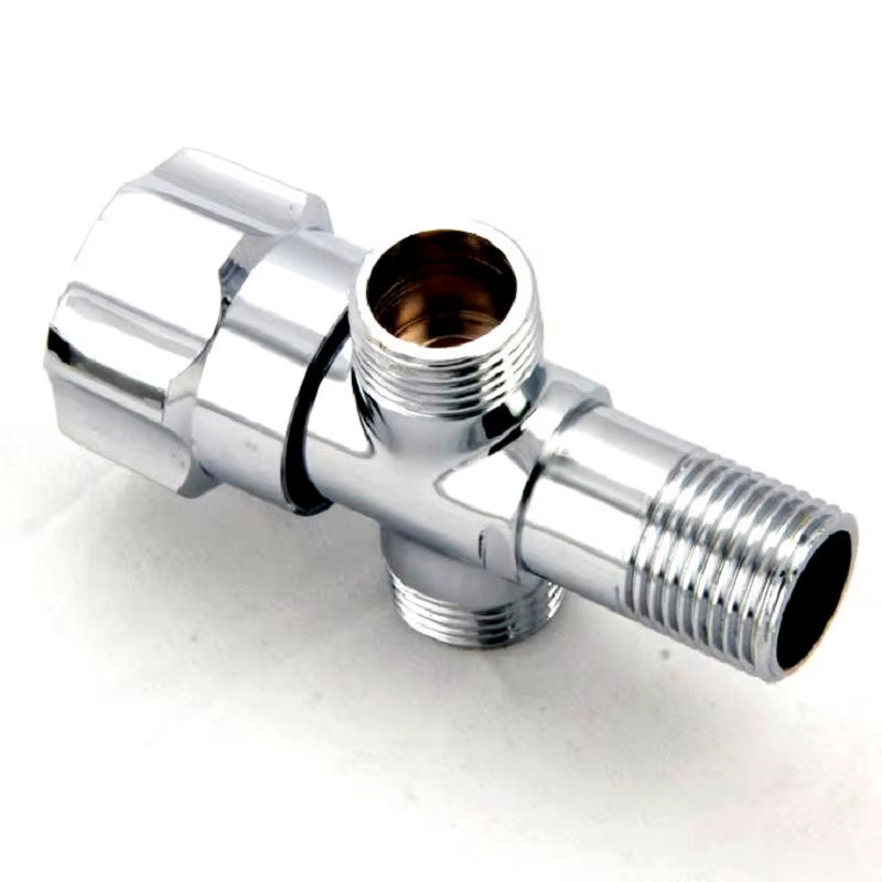 Plumbing Copper Double Outlet Angle Stop Valve G1/2