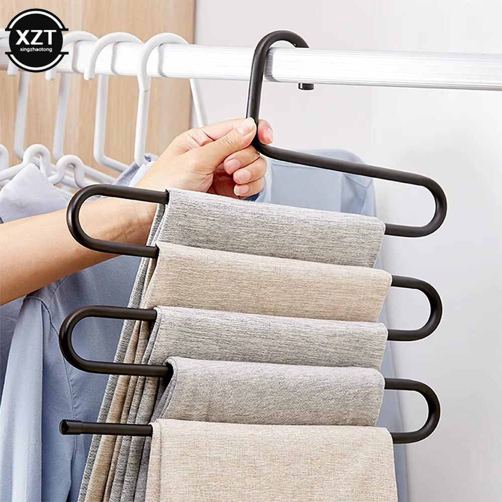 Pants Hanger Rack - S-Type Stainless Steel, 5 Layer – image 4