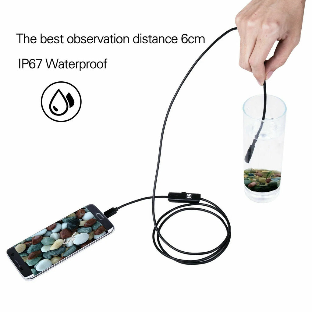 Plumbing USB Snake Inspection Scope 8mm with 6 LEDs