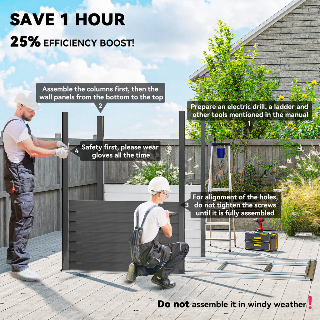 4.6 x 9 Ft Lean To Metal Storage Shed with Foundation Kit – image 4