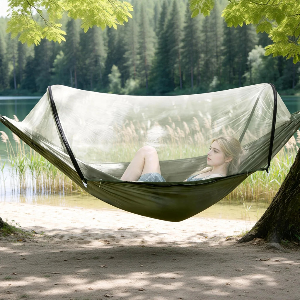 Camping Hammock with Mosquito Net, Portable Pop-Up Design – image 3