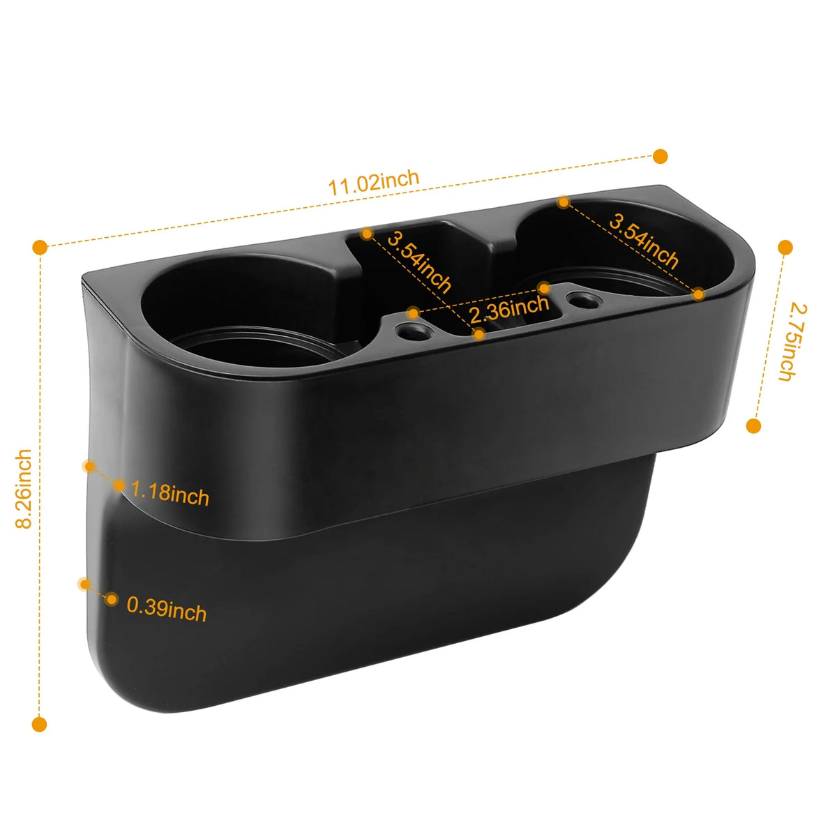 Car Seat Gap Organizer – Cup Holder Wedge with Phone Slot