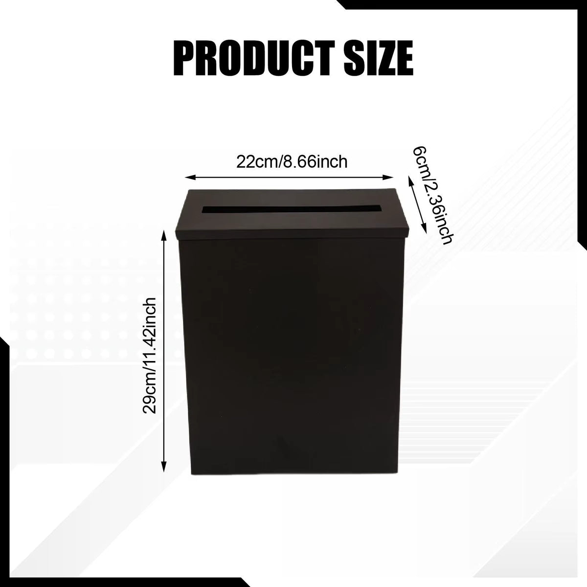 Wall Mount Metal Mailbox Space Saving Letterbox for Front Door – image 6
