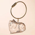 Pet Fur Keepsake Keychain - Clear Memorial Pendant