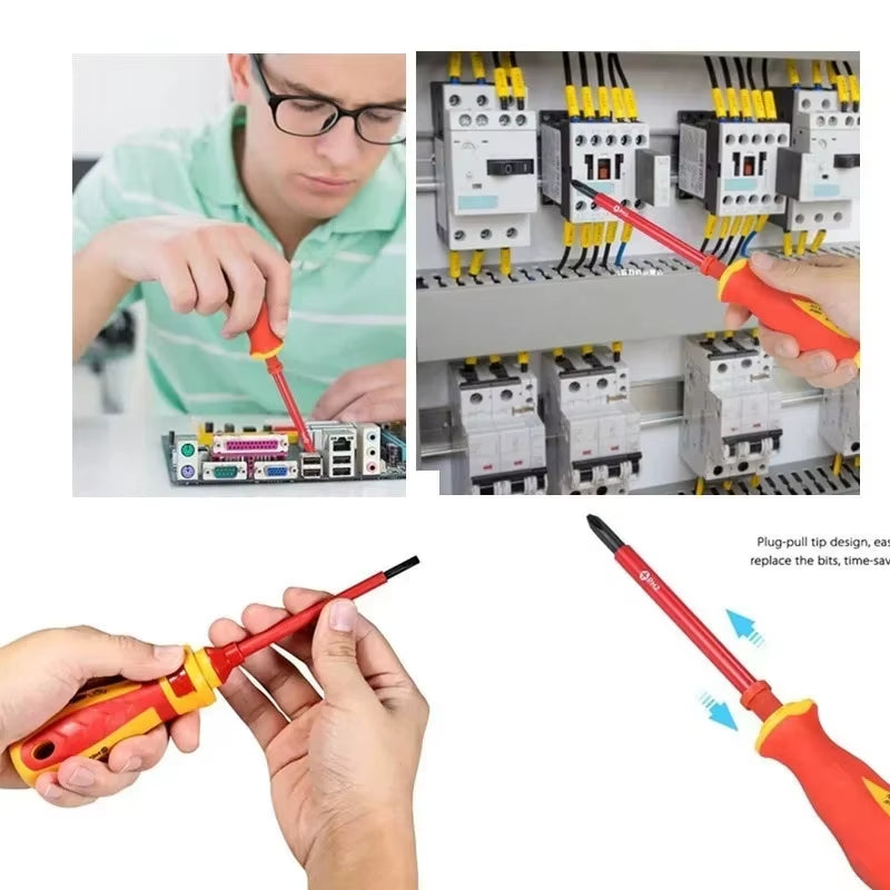 1000V Insulated Screwdriver Set, Magnetic Interchangeable Blades – image 6