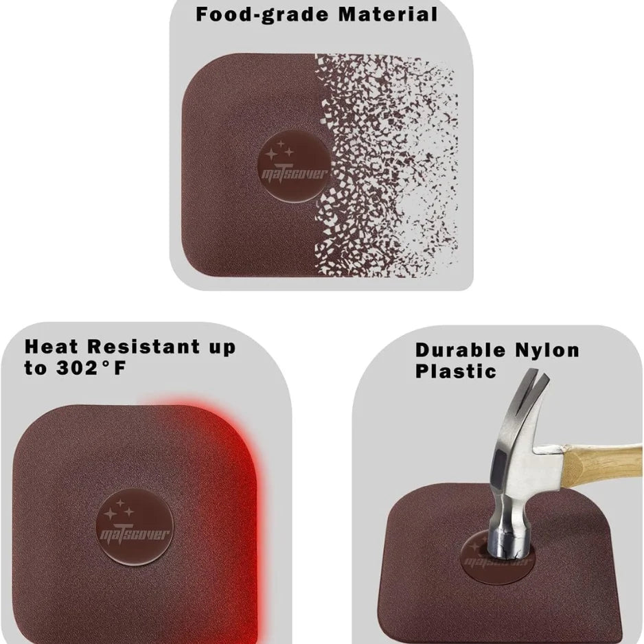 Pan Scraper, 5-Pack Plastic Dish Scrapers for Cast Iron – image 2