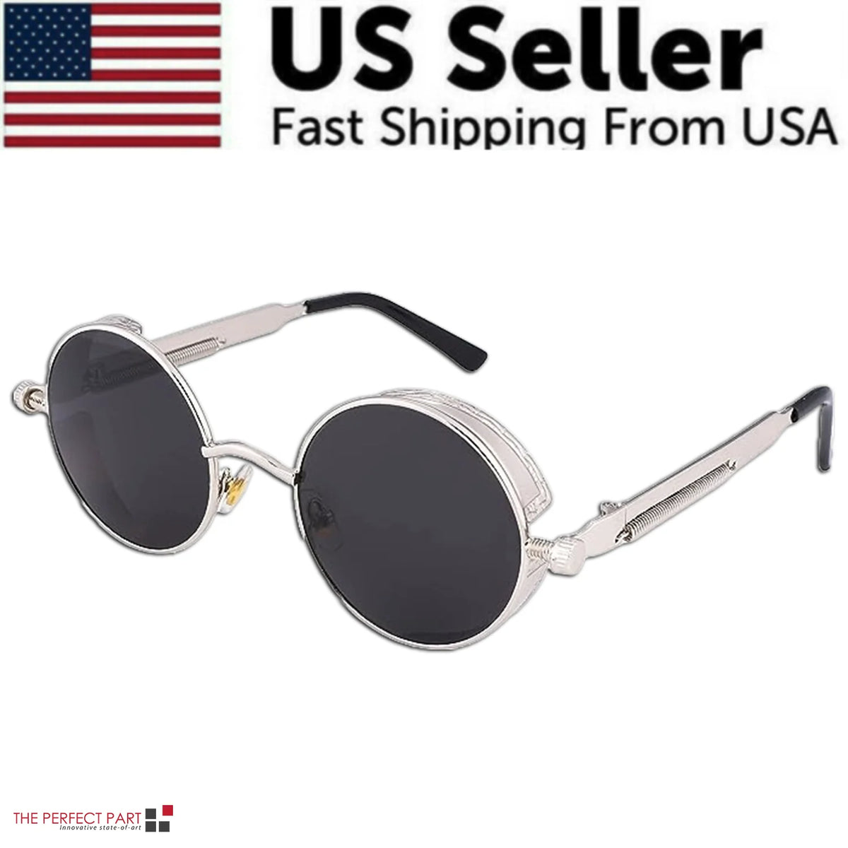 Round Polarized Sunglasses, Retro Metal Frame for Men and Women – image 5
